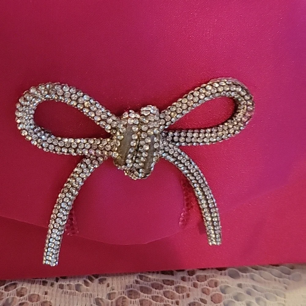 Hot Pink Rhinestone Evening Bag - Picture 2 of 6